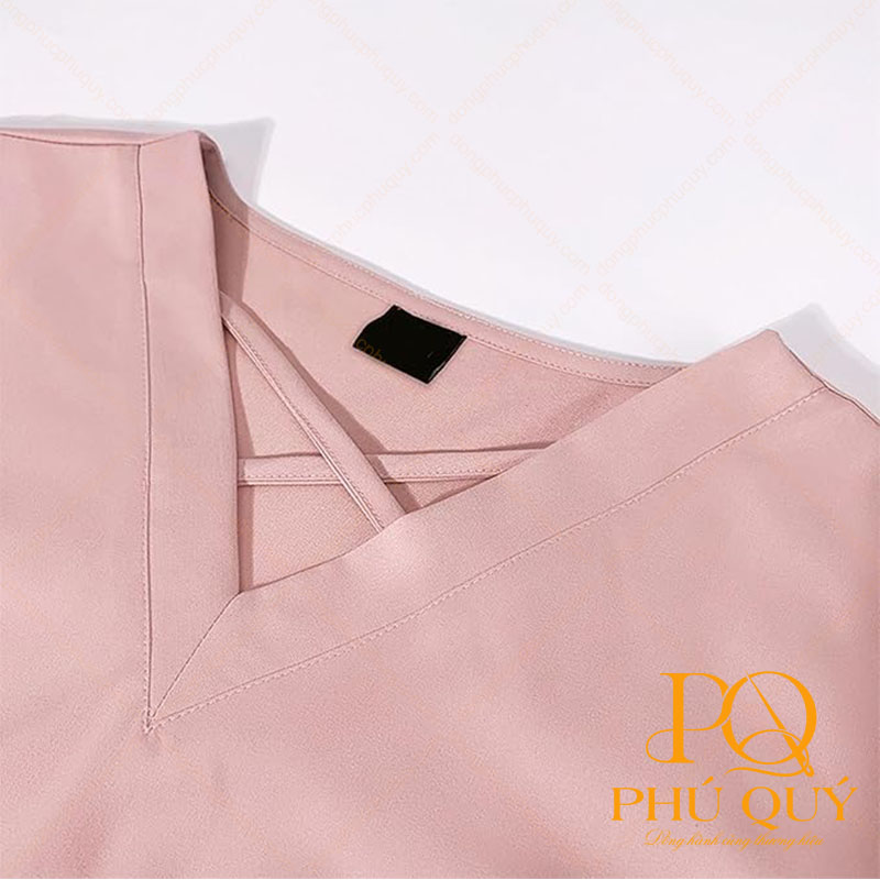 Áo đồng phục spa màu hồng