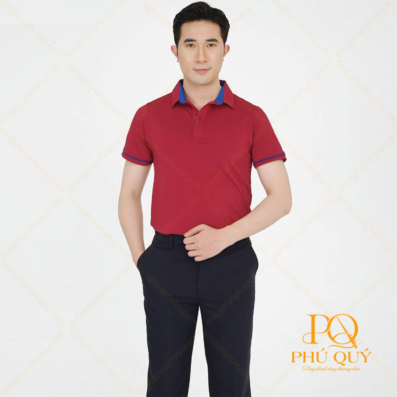 Áo thun đồng phục công sở màu đỏ