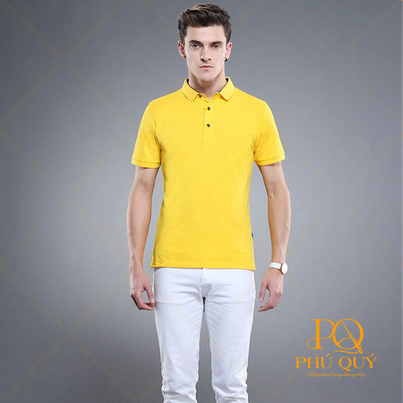 Áo thun đồng phục màu vàng