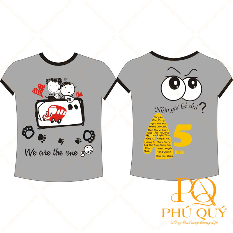 Áo thun đồng phục lớp in họa tiết độc