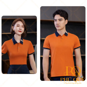 Đồng phục áo thun công sở màu cam