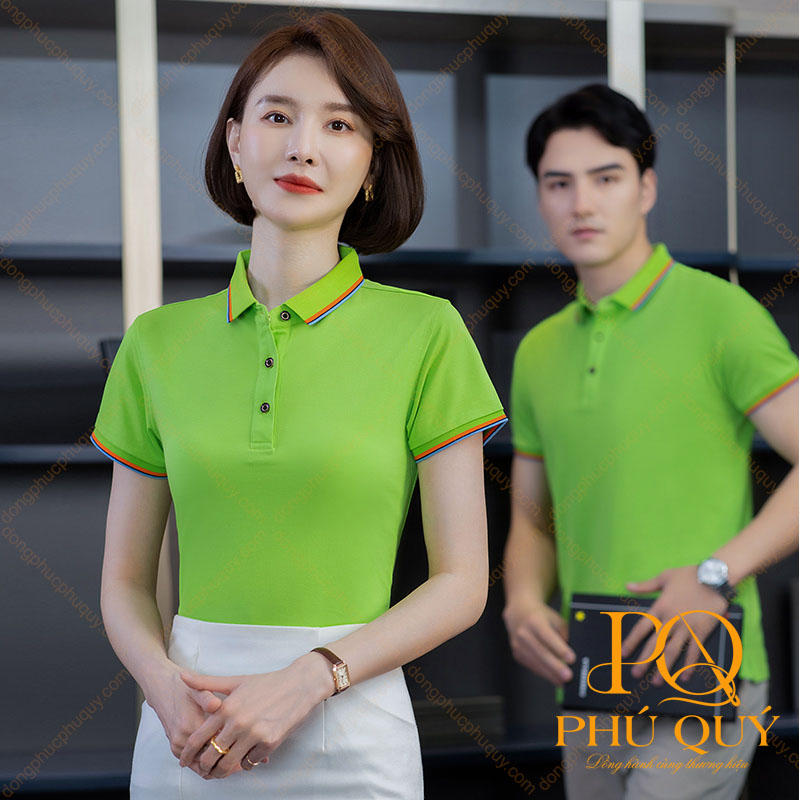 Áo thun đồng phục màu xanh lá