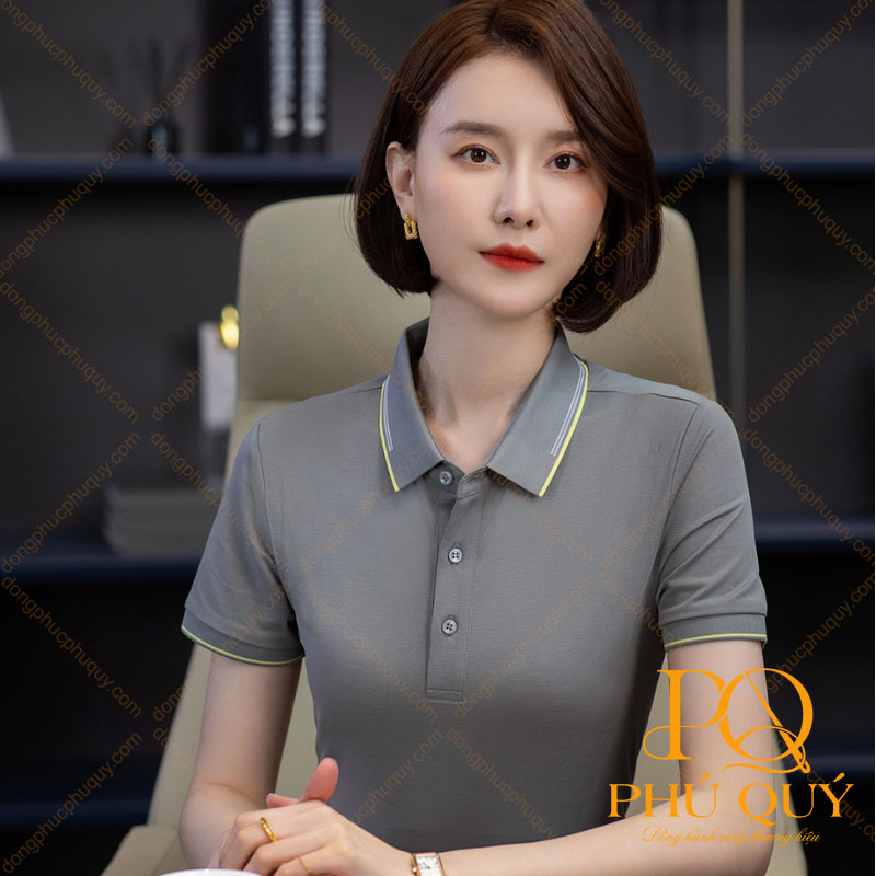 Áo thun đồng phục cổ trụ cao cấp