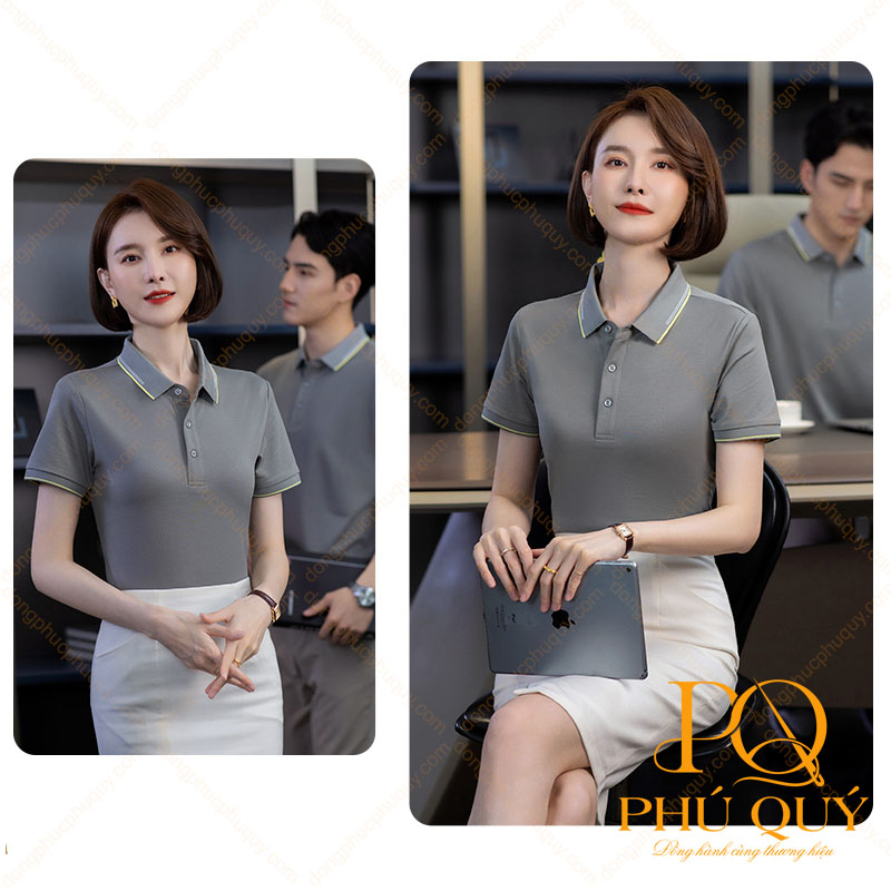 Áo thun đồng phục cổ trụ cao cấp