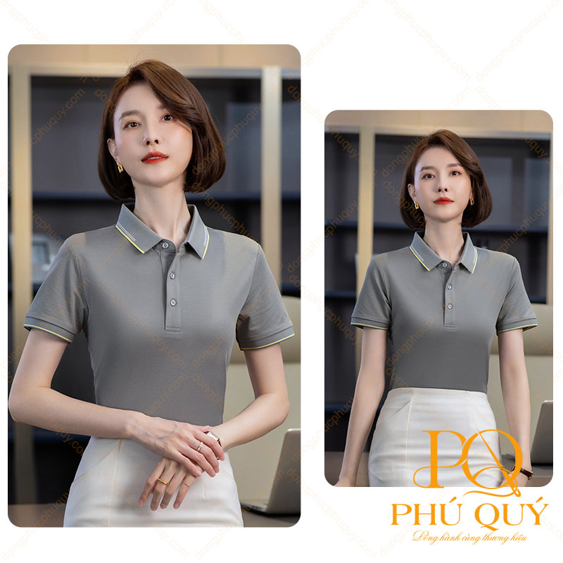 Áo thun đồng phục cổ trụ cao cấp