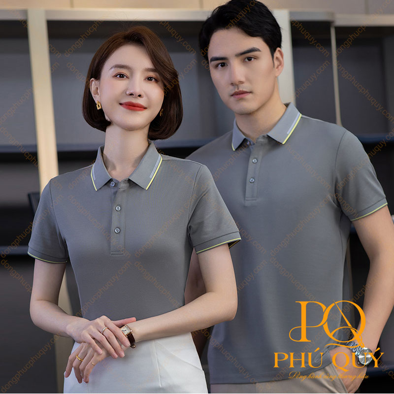 Áo thun đồng phục cổ trụ cao cấp