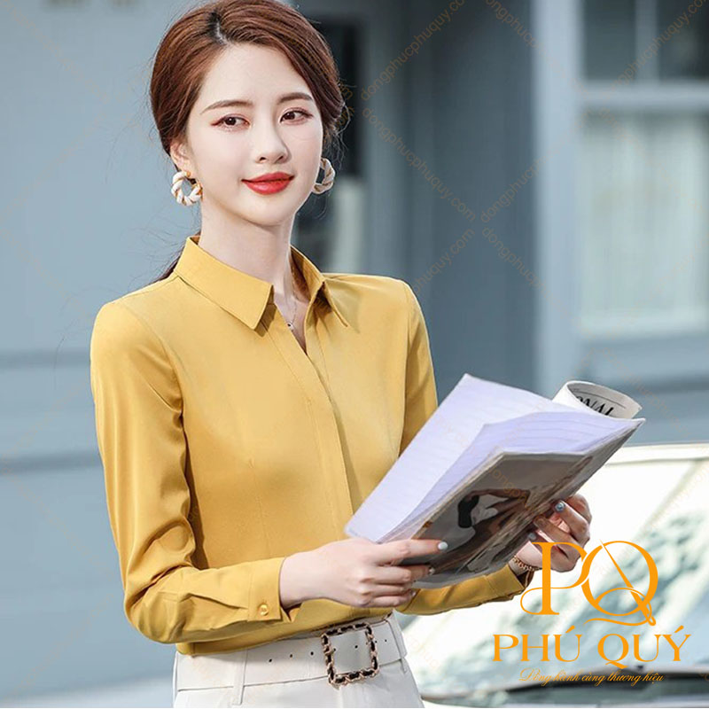 Đồng phục công sở màu vàng