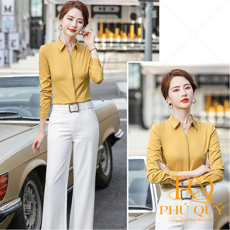 Đồng phục công sở màu vàng