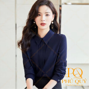 Đồng phục công sở nữ màu xanh coban