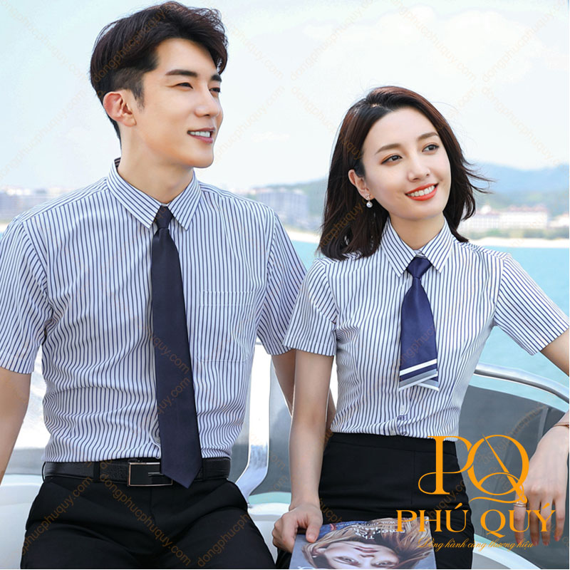 Áo sơ mi công sở sọc dọc PQ69