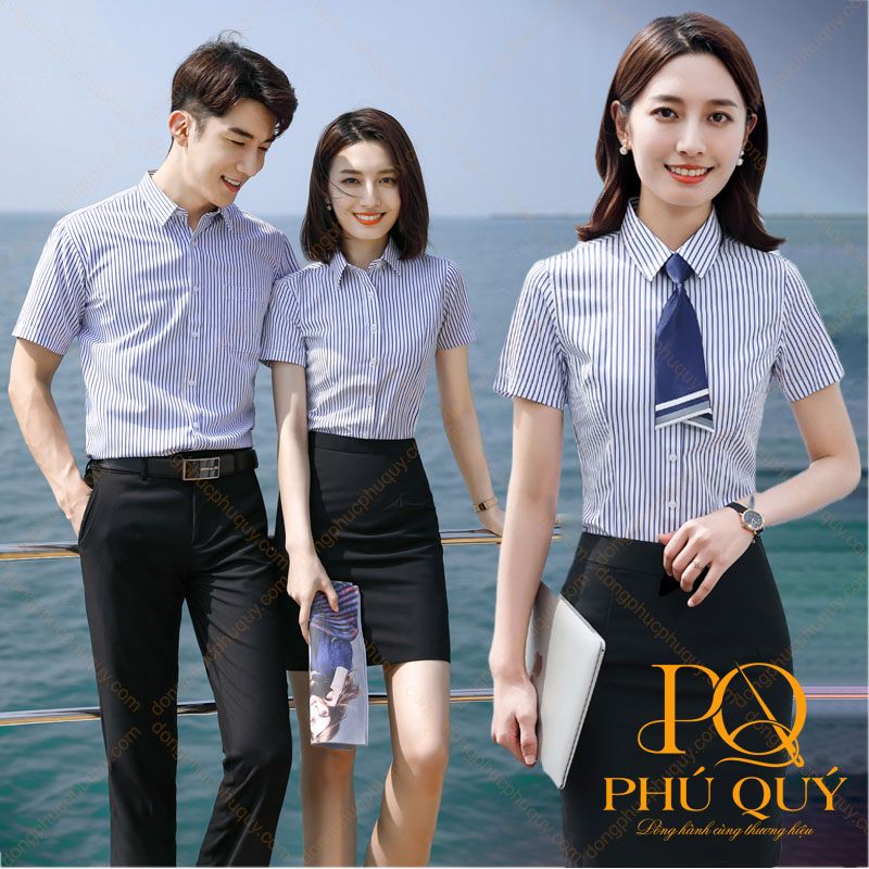 Áo sơ mi công sở sọc dọc PQ69