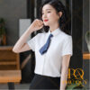 Mẫu áo sơ mi trắng trơn cổ tàu công sở PQ71