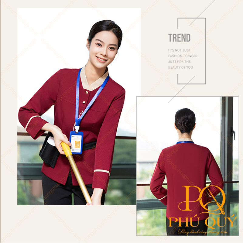 Đồng phục nhân viên vệ sinh nhà hàng PQ15