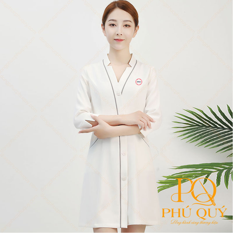Mẫu đồng phục váy spa PQ36