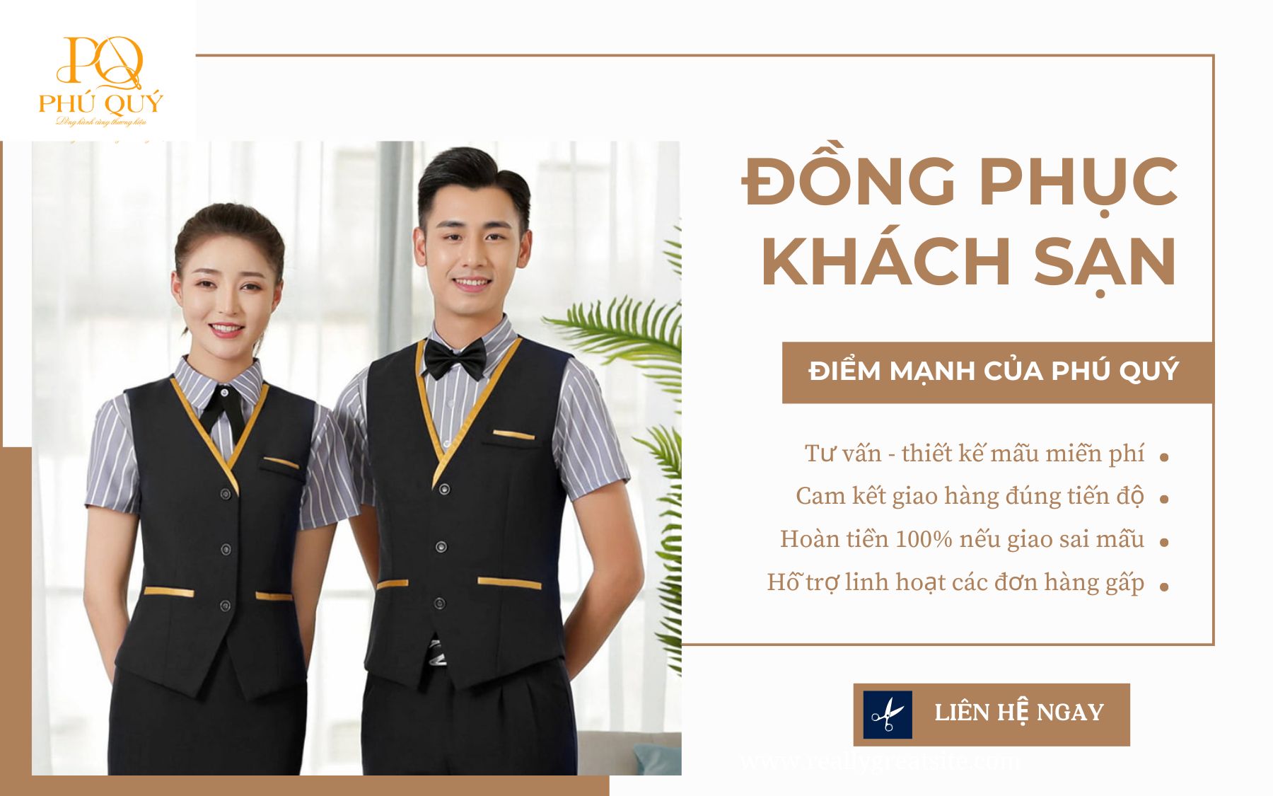 Phú Quý nhận đặt may đồng phục cho khách sạn cao cấp, giá gốc tận xưởng