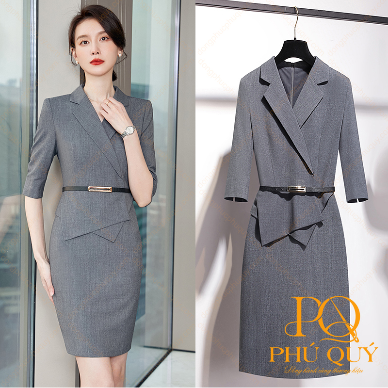 Đồng phục công sở váy liền PQ15