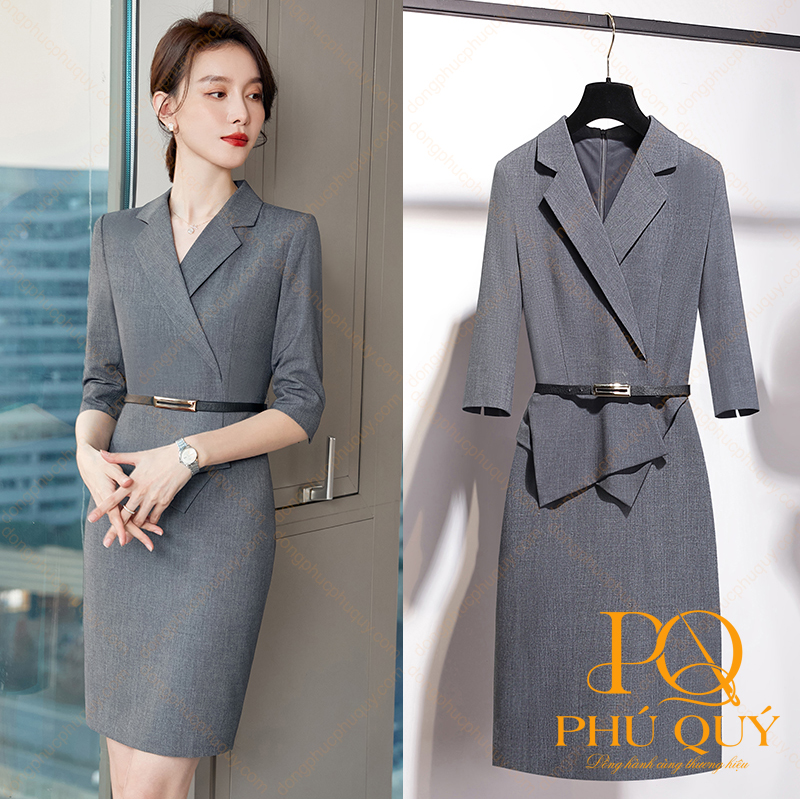 Đồng phục công sở váy liền PQ15