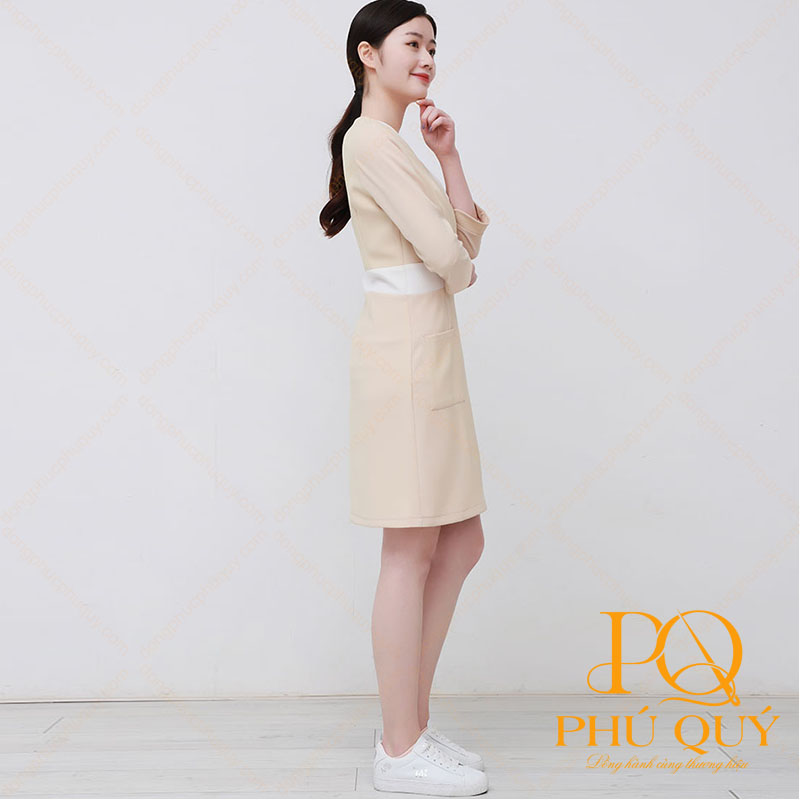 Mẫu váy đồng phục spa PQ34