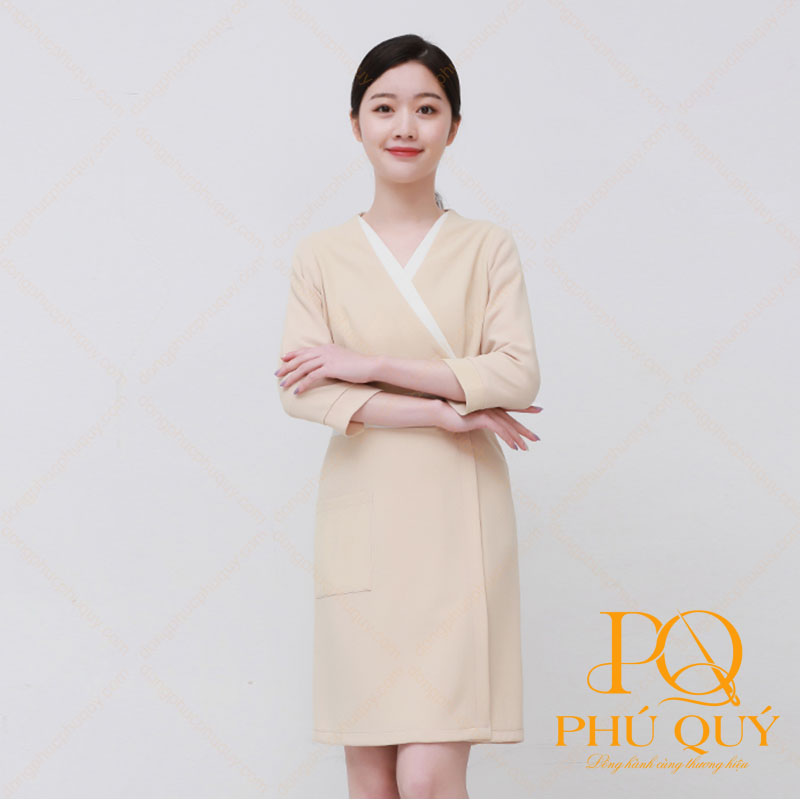 Mẫu váy đồng phục spa PQ34