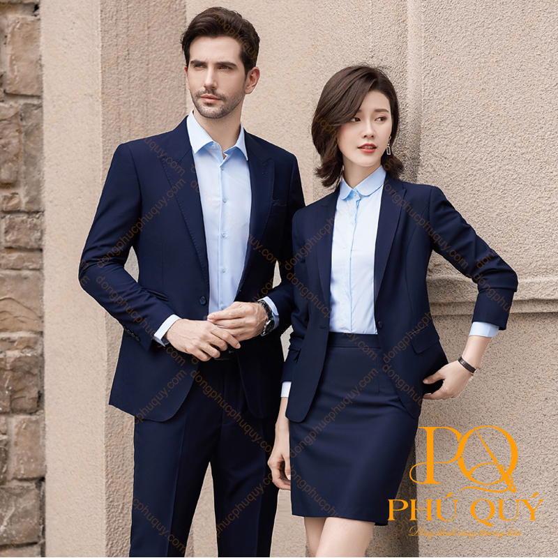 Đồng phục công sở áo vest nam nữ PQ33