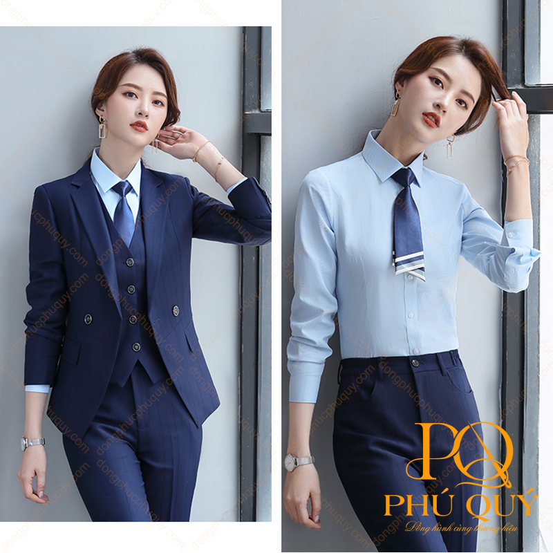 Bộ vest đồng phục công sở cao cấp PQ35