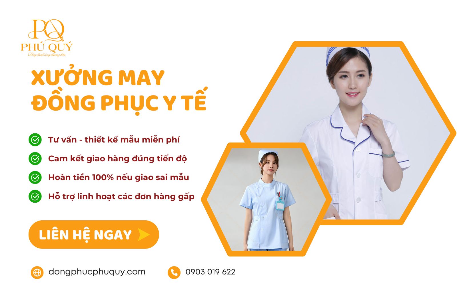Xưởng may đồng phục y tế tại Đồng phục Phú Quý